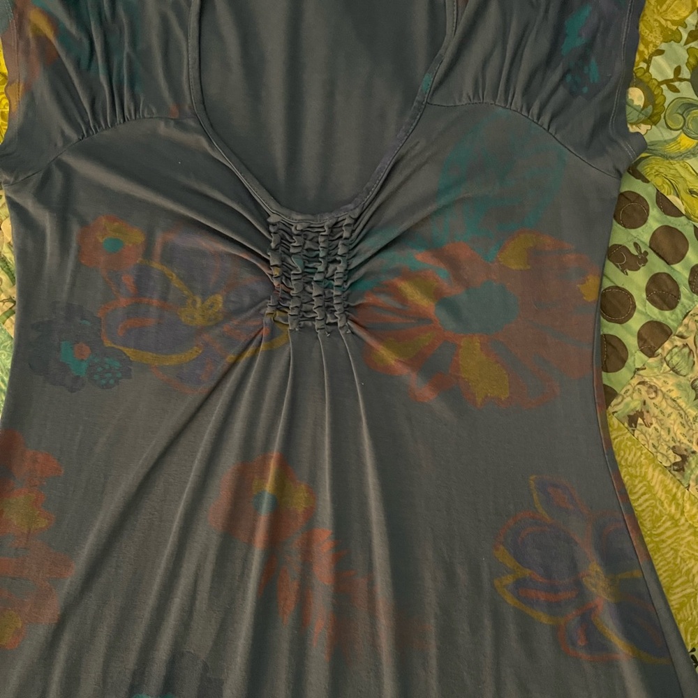 Fresh Produce S Small Emma blue Floral Print Dress CA7